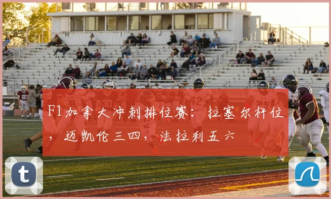 F1加拿大冲刺排位赛：拉塞尔杆位，迈凯伦三四，法拉利五六